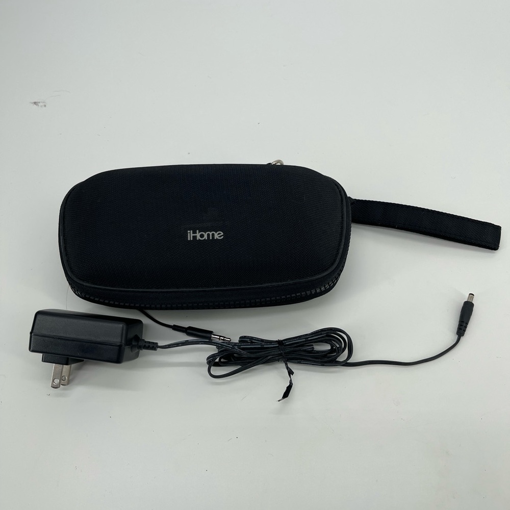 iHome Black Portable Speaker Travel Case with Power Adapter